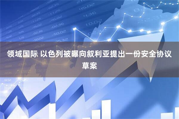 领域国际 以色列被曝向叙利亚提出一份安全协议草案