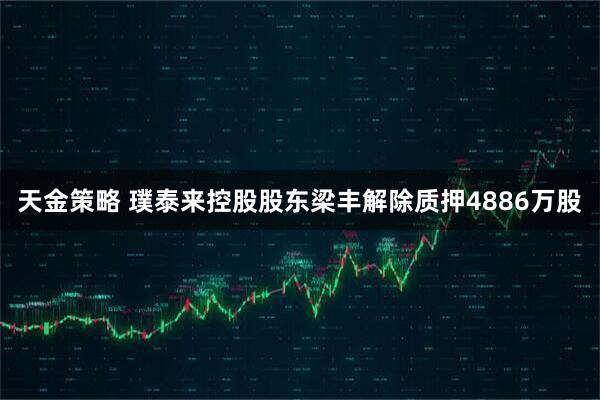 天金策略 璞泰来控股股东梁丰解除质押4886万股