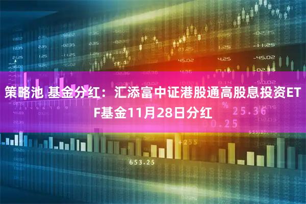 策略池 基金分红：汇添富中证港股通高股息投资ETF基金11月28日分红